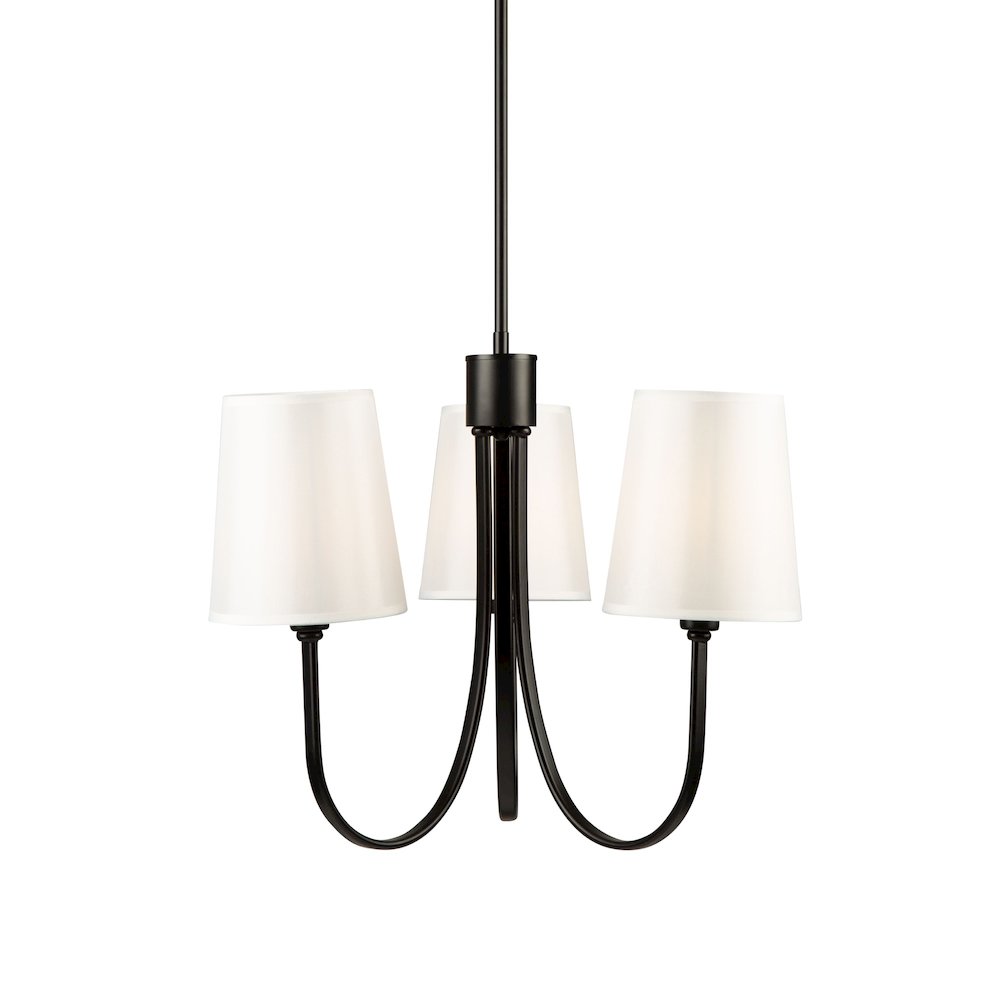Rhythm 3 Light Chandelier Black. Picture 2