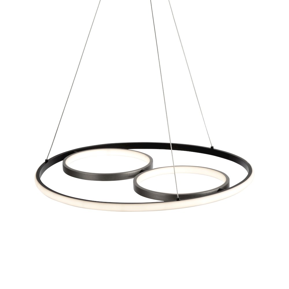 Gemini 32W LED Pendant Black and Nickel. Picture 3