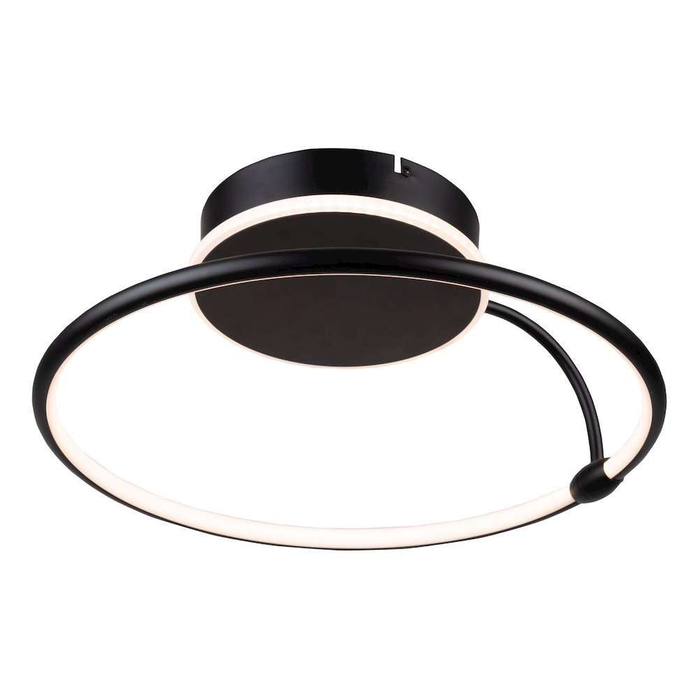 Halo Collection Integrated LED SemiFlush Mount, Black. Picture 5