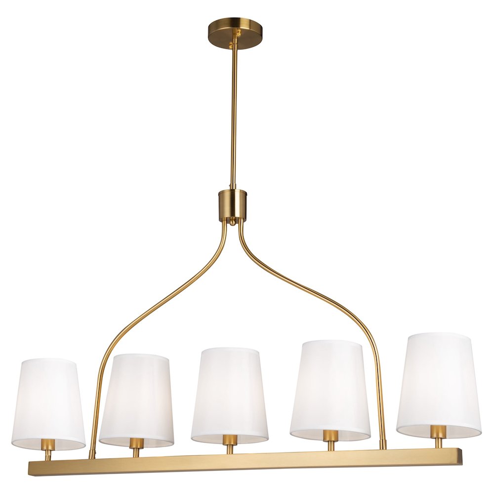 Rhythm 5 Light Island Brushed Gold. Picture 1