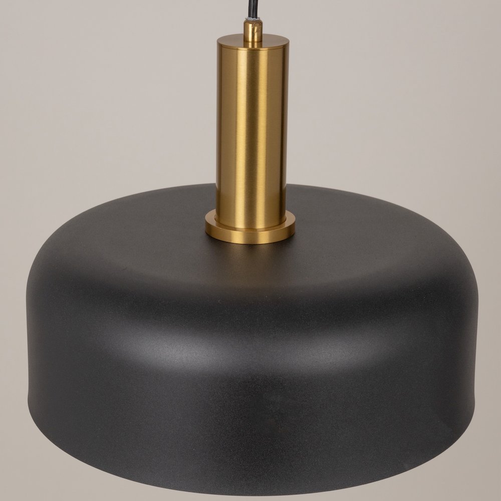 Orsa Collection 1Light Pendant Black and Brushed Brass. Picture 6