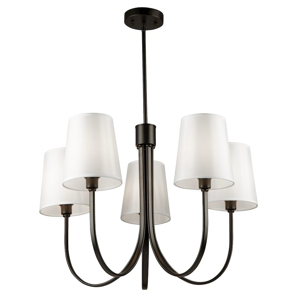 Rhythm 5 Light Chandelier Black. Picture 1