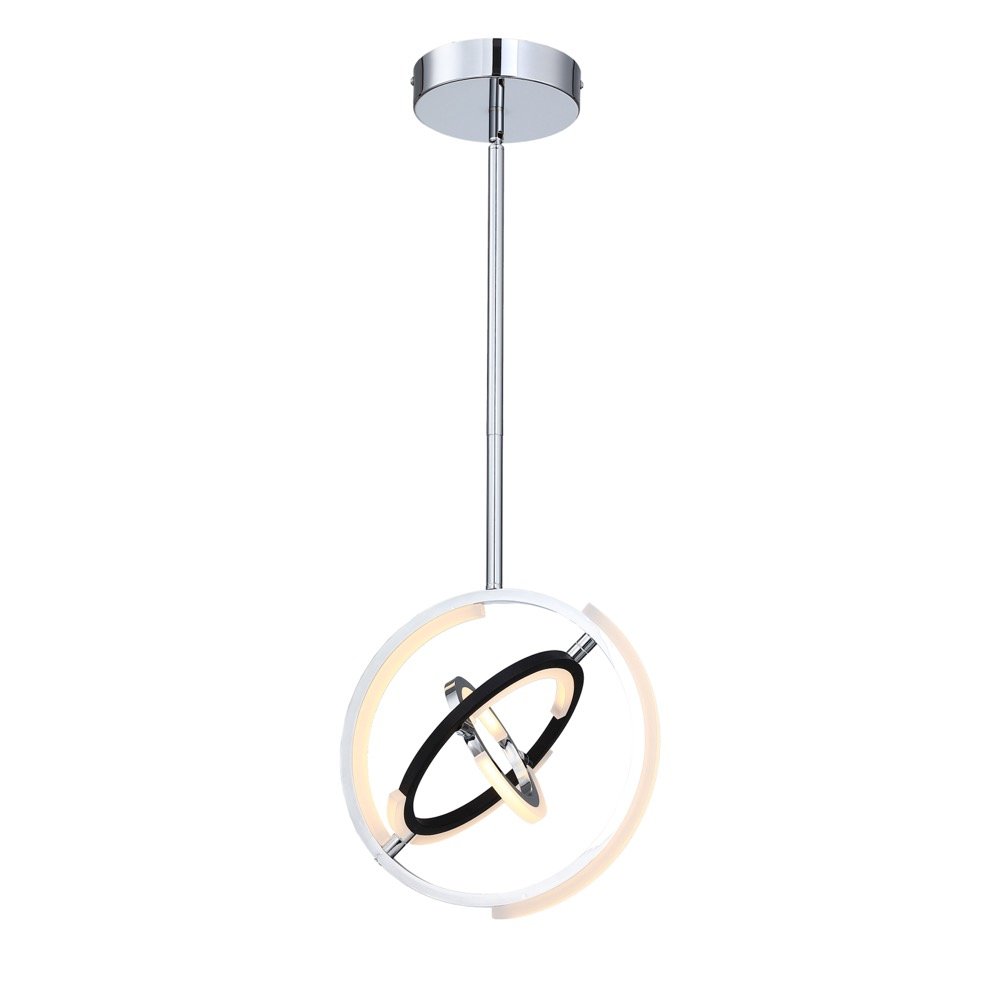 Trilogy Collection Integrated LED 13 in. Pendant, Polished Nickel. Picture 1
