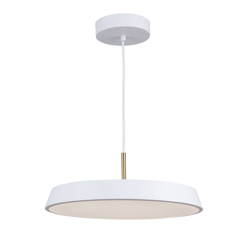 Lexi Collection 1Light 16" Pendant White. Picture 2