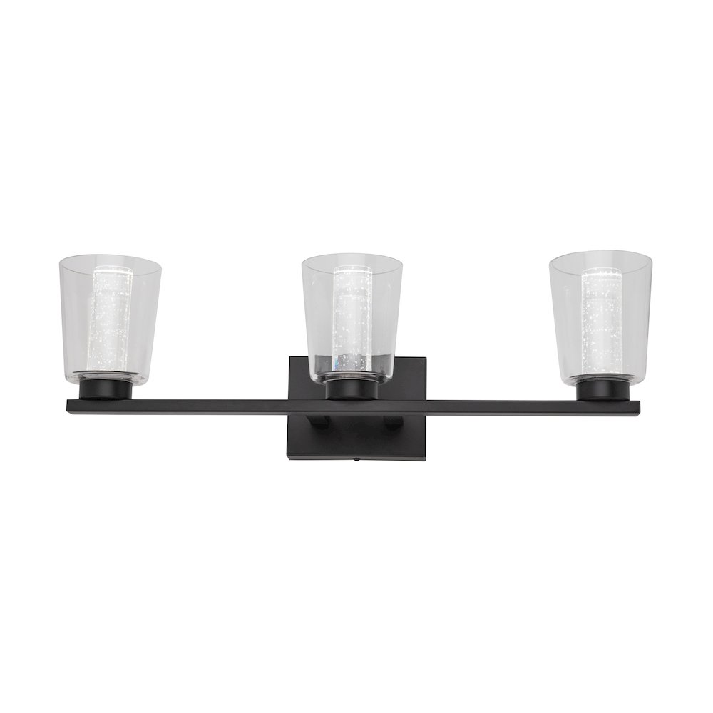 Dalton Collection 3Light Bathroom Vanity Fixture Black. Picture 4