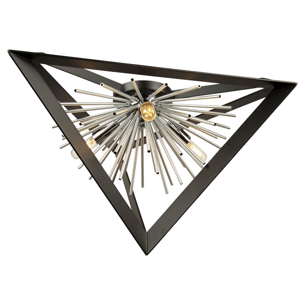 Sunburst 3 Light Flush Mount. Picture 4