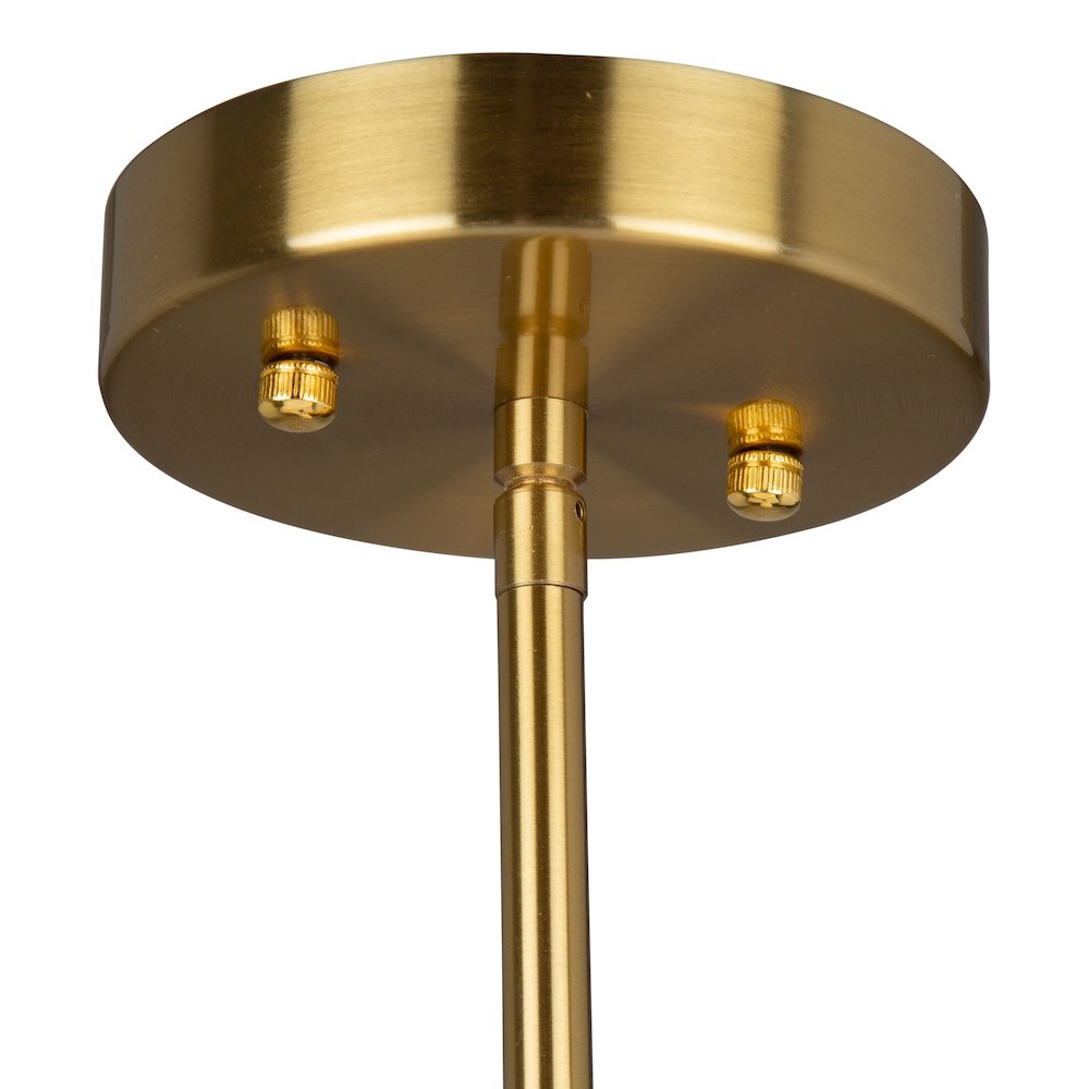 Rhythm 3 Light Chandelier Brushed Gold. Picture 4