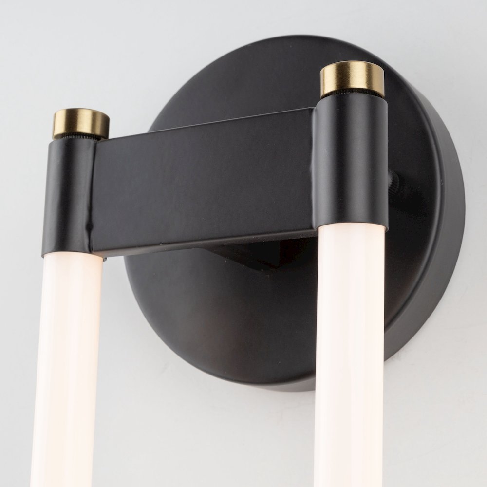Cascata Collection 1Light Sconce Black and Brushed Brass. Picture 4