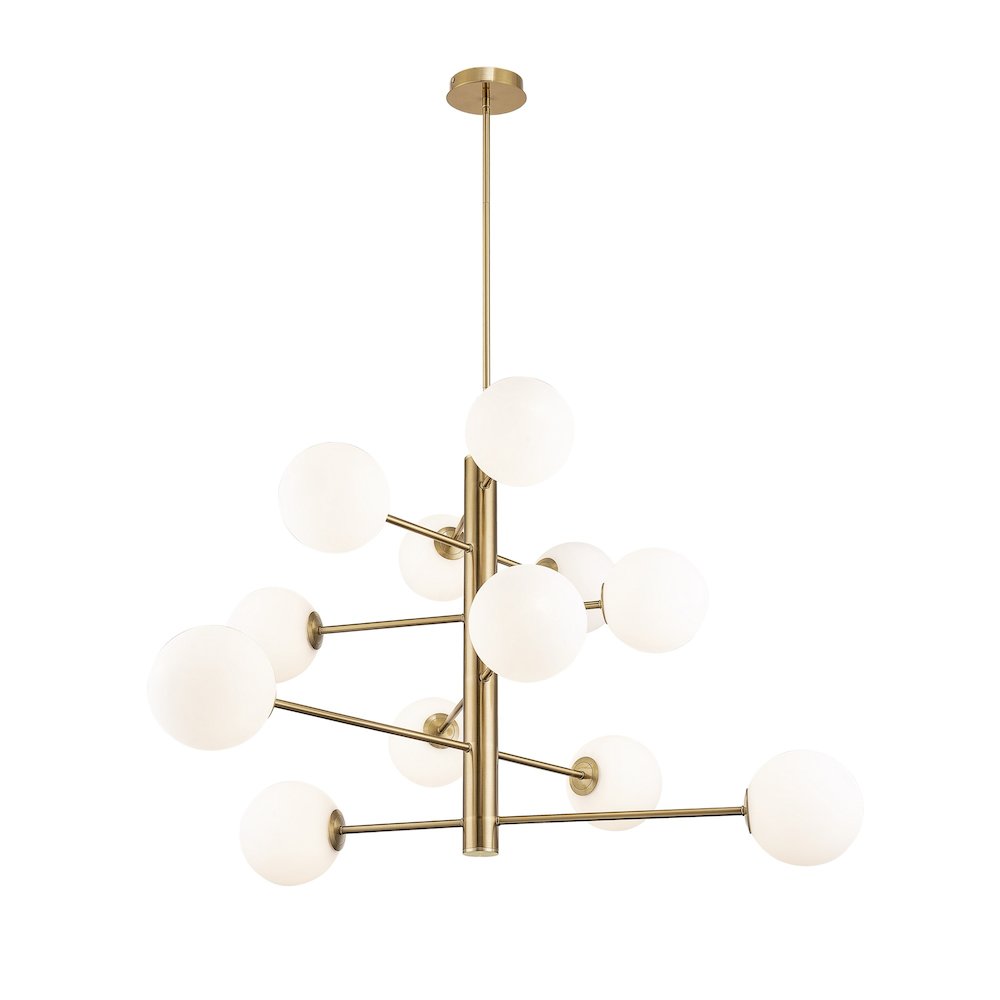 Aurelia Collection 12Light Chandelier Brass. Picture 1