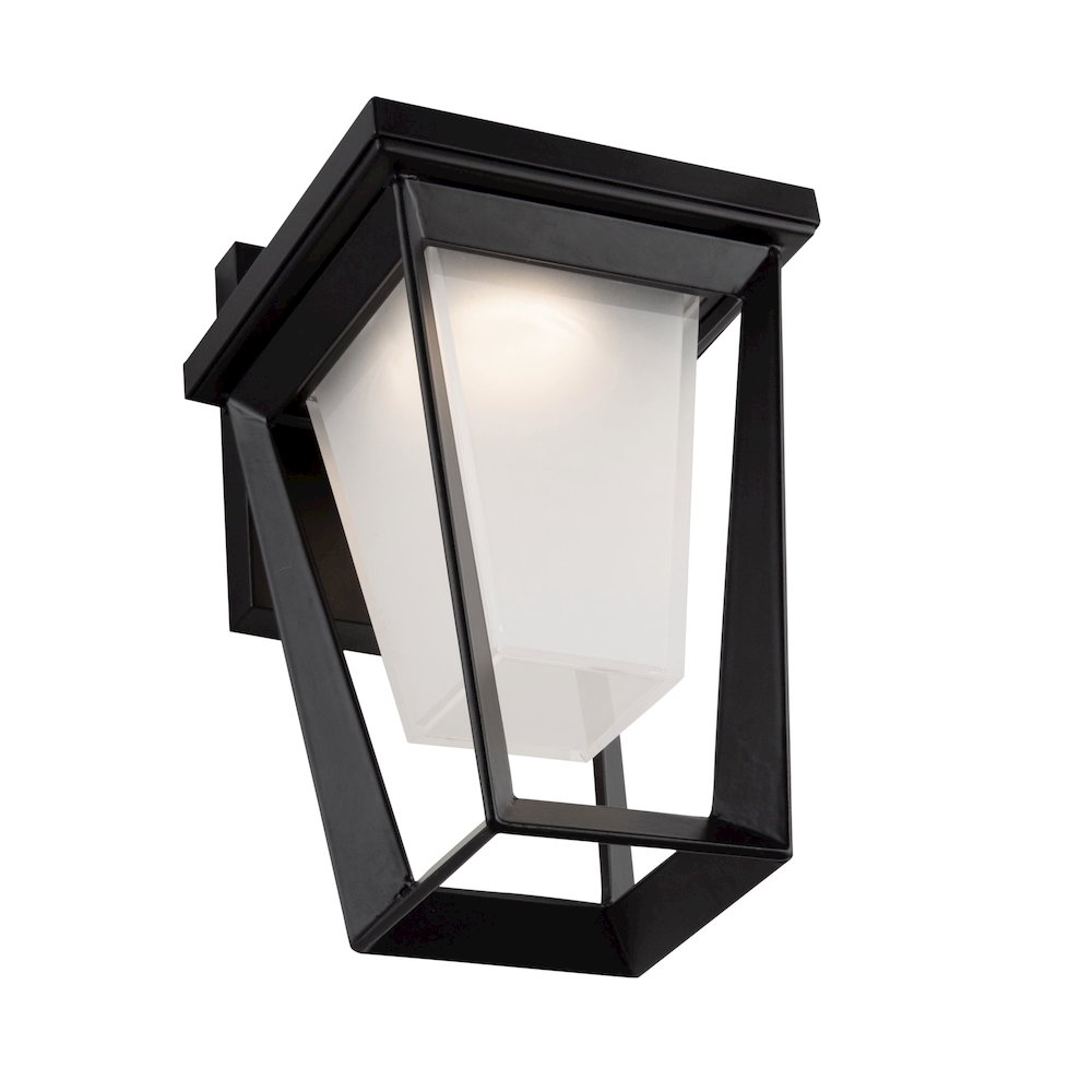 Waterbury 10W LED Outdoor Wall Light Black. Picture 4