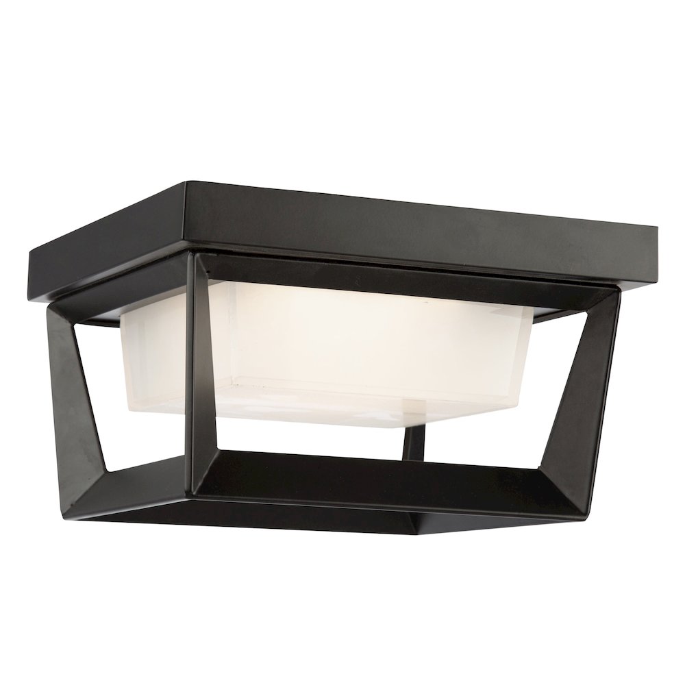Waterbury 12W LED Outdoor Flush Mount Black. Picture 2