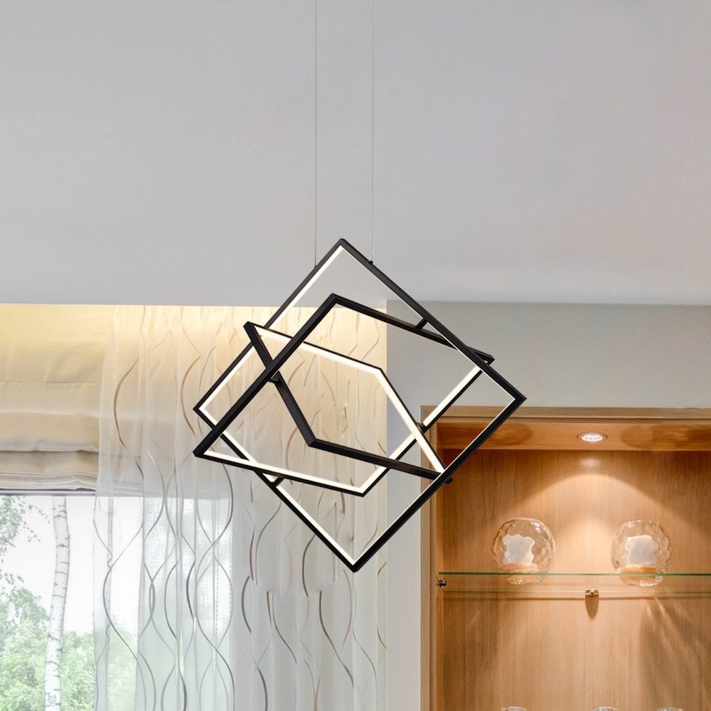 Graymar Collection Integrated LED Chandelier, Black. Picture 8