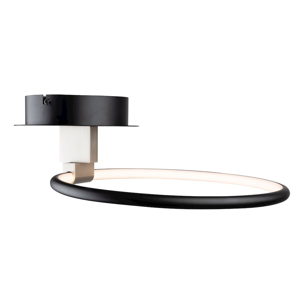 Halo Collection Integrated LED SemiFlush Mount, Black. Picture 4