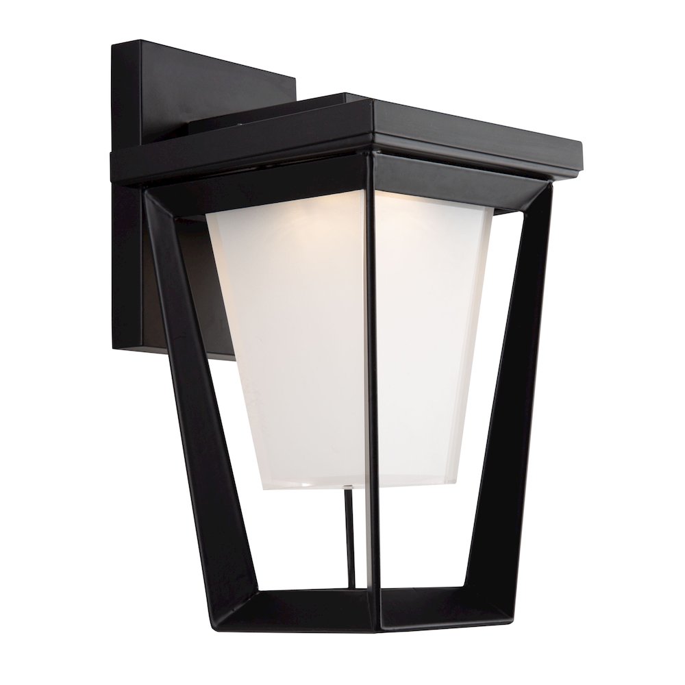 Waterbury 10W LED Outdoor Wall Light Black. Picture 2