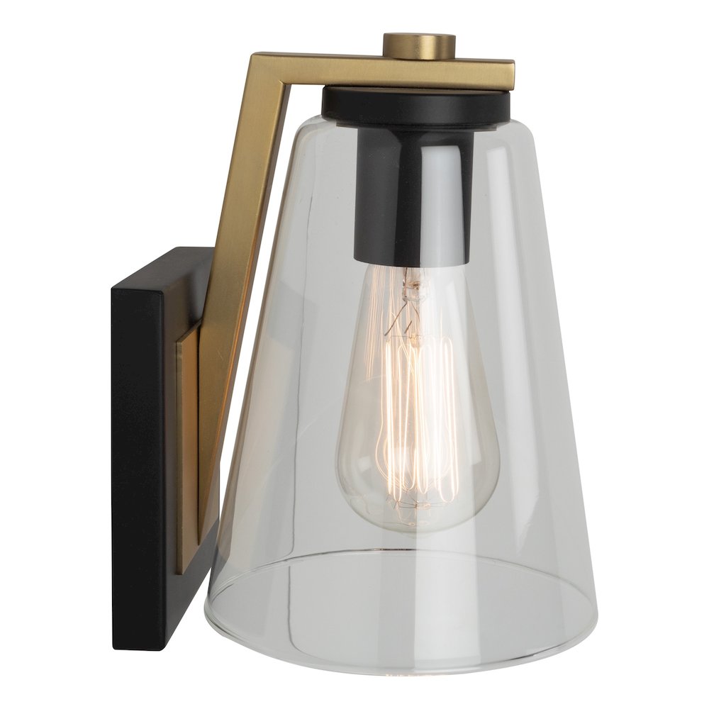 Treviso Collection 4Light Vanity Light, Black & Brass. Picture 3
