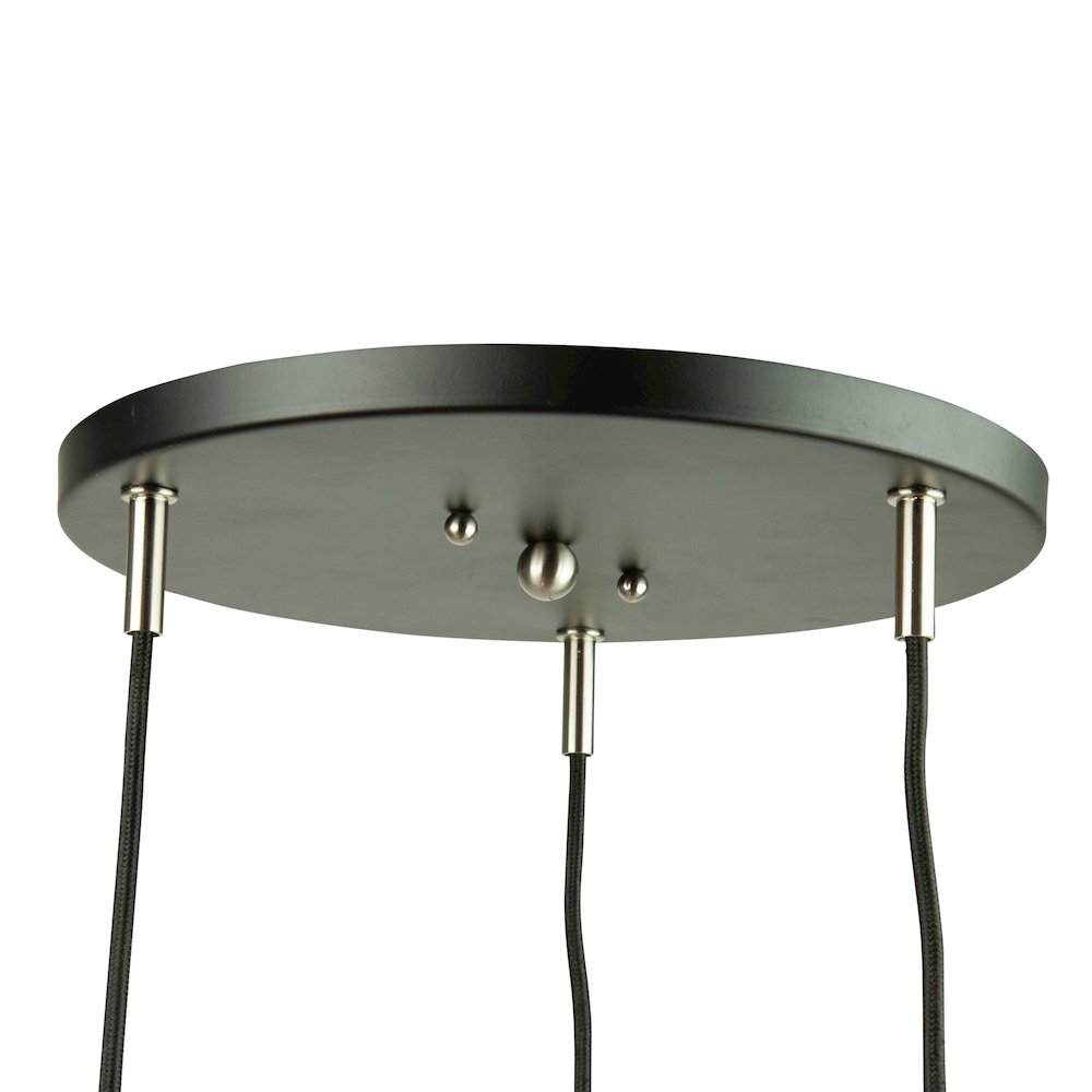 Tote 3 Light Pendant Black. Picture 5