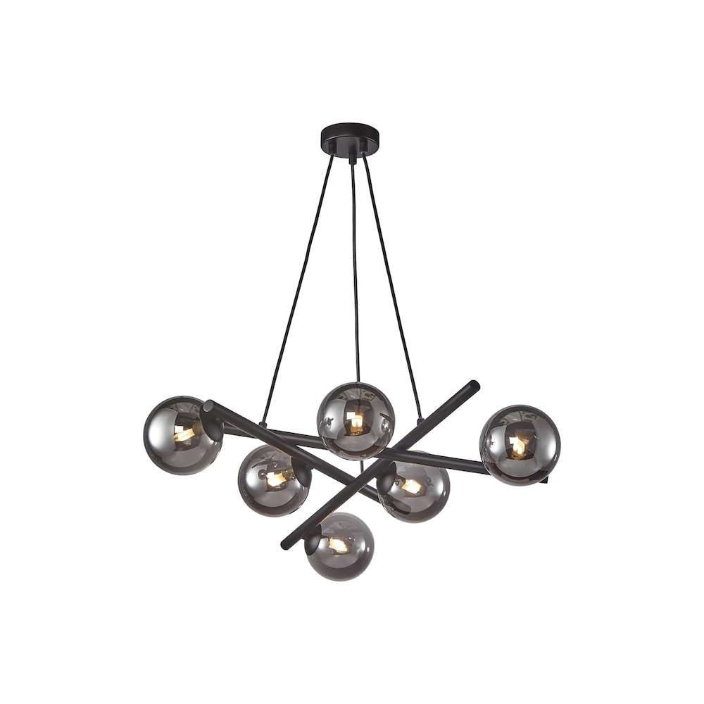 Modena Collection 6Light Chandelier Black. Picture 1