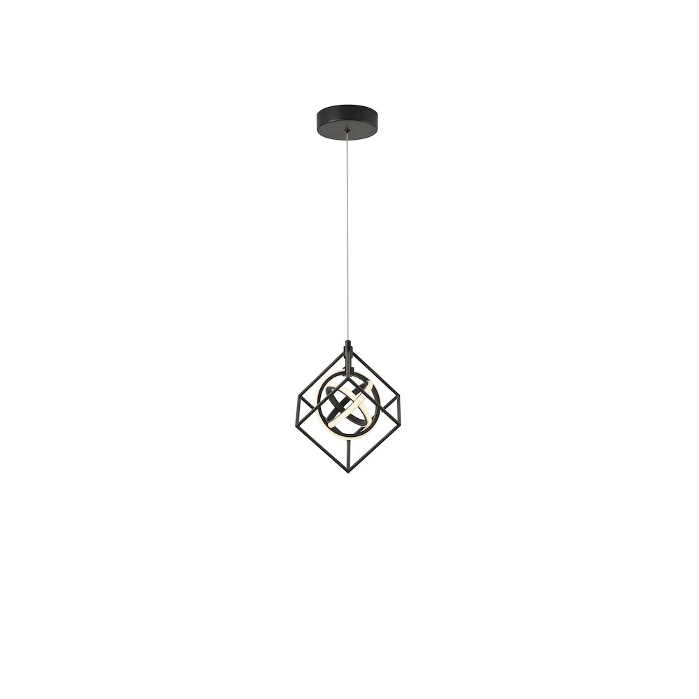 Tulip Collection Integrated LED Pendant, Matte Black. Picture 1