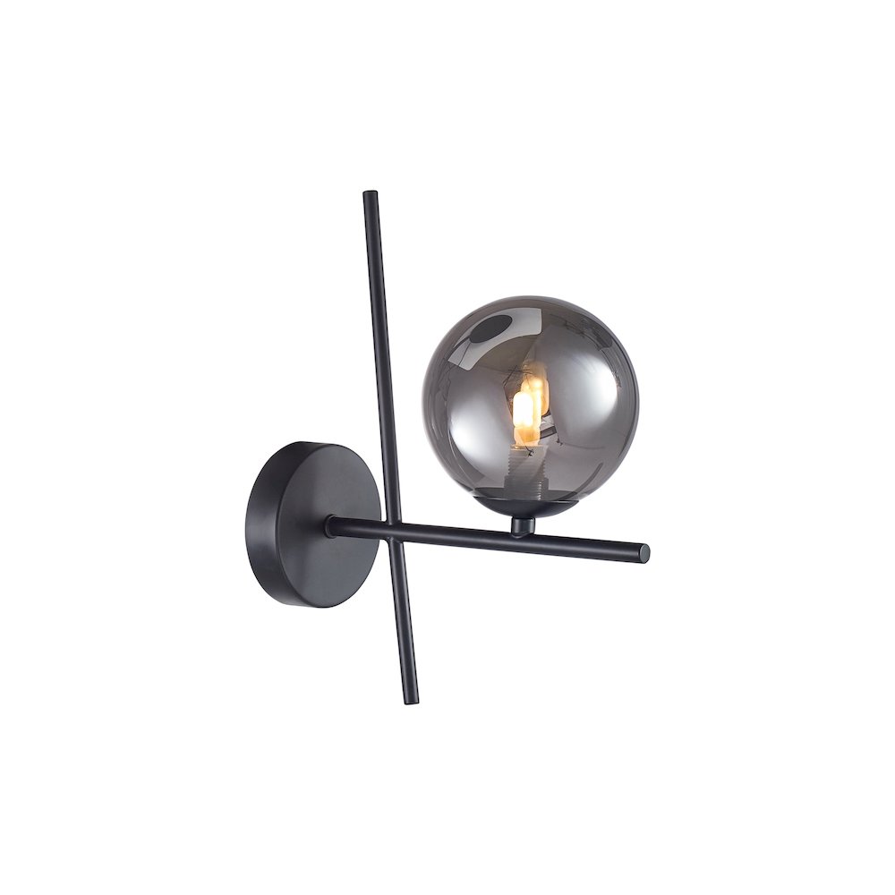 Modena Collection 1Light Sconce Black. Picture 1