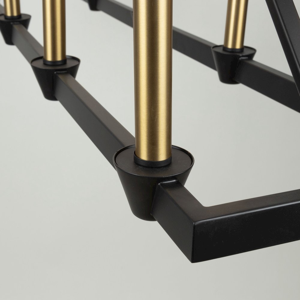 Notting Hill Collection 10Light Island/Pool Table Black and Brushed Brass. Picture 7