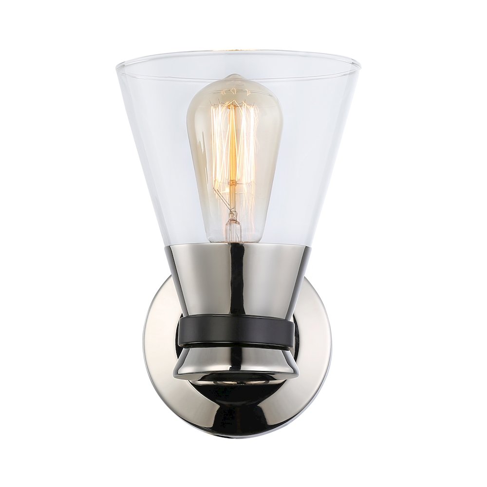 Kanata Collection 1Light Sconce, Black & Brushed Nickel. Picture 3