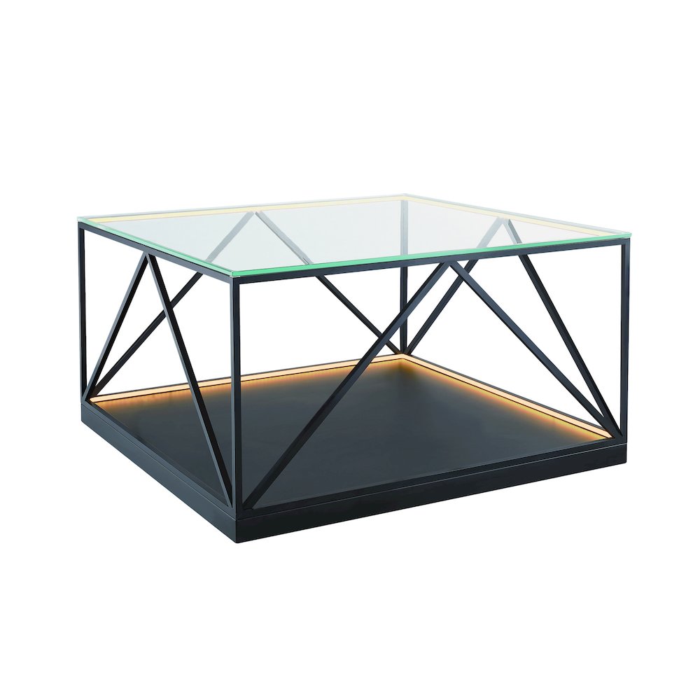 Tavola 9W LED Square Table Black. Picture 1
