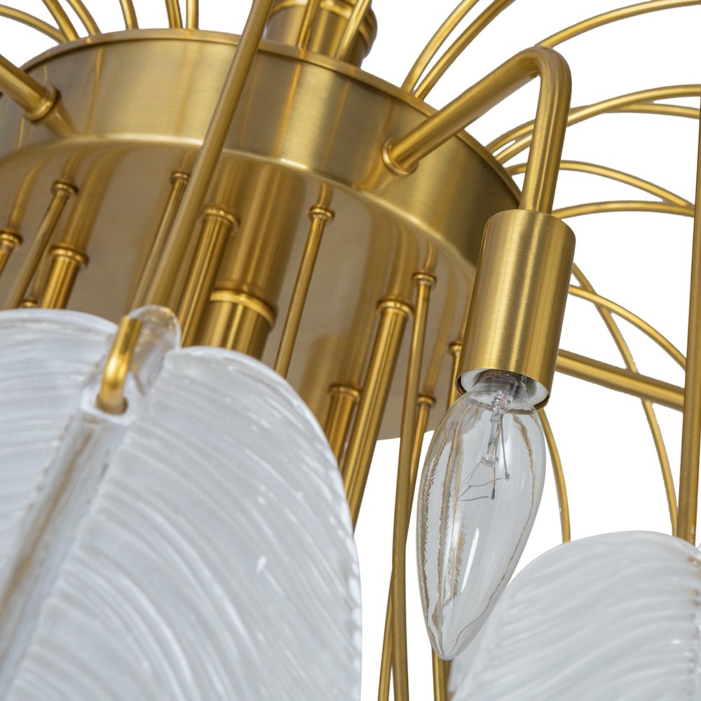 Alessia Collection 21Light Chandelier Brushed Brass. Picture 3