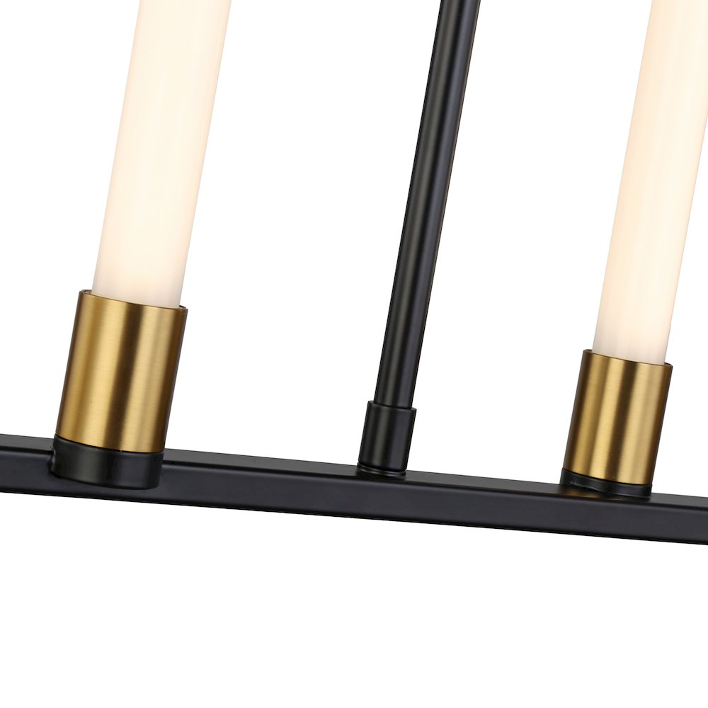 Infiniti Collection 6Light Integrated LED Island Light, Matte Black & Brass. Picture 3