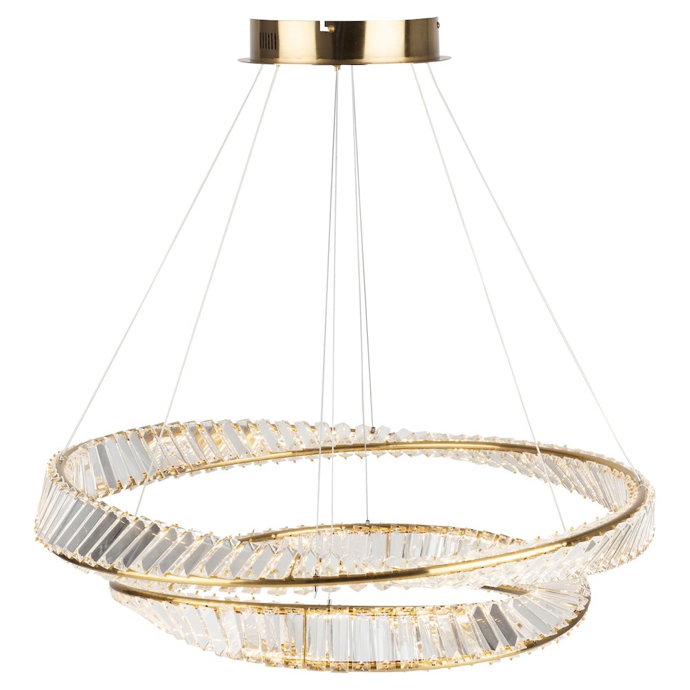 Stella 65W LED Chandelier Brushed Brass. Picture 6