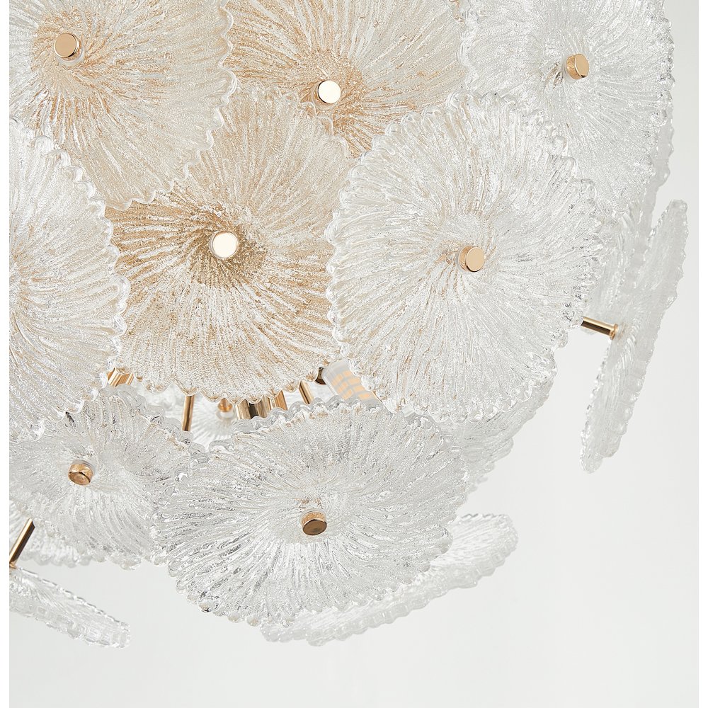 Bloom Collection 18Light 19.5" Chandelier Brass. Picture 5