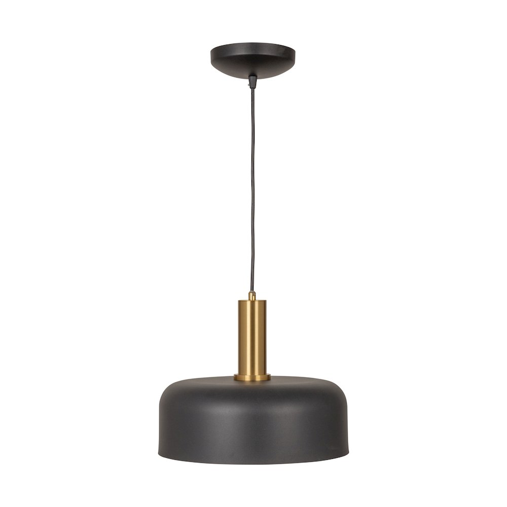 Orsa Collection 1Light Pendant Black and Brushed Brass. Picture 4
