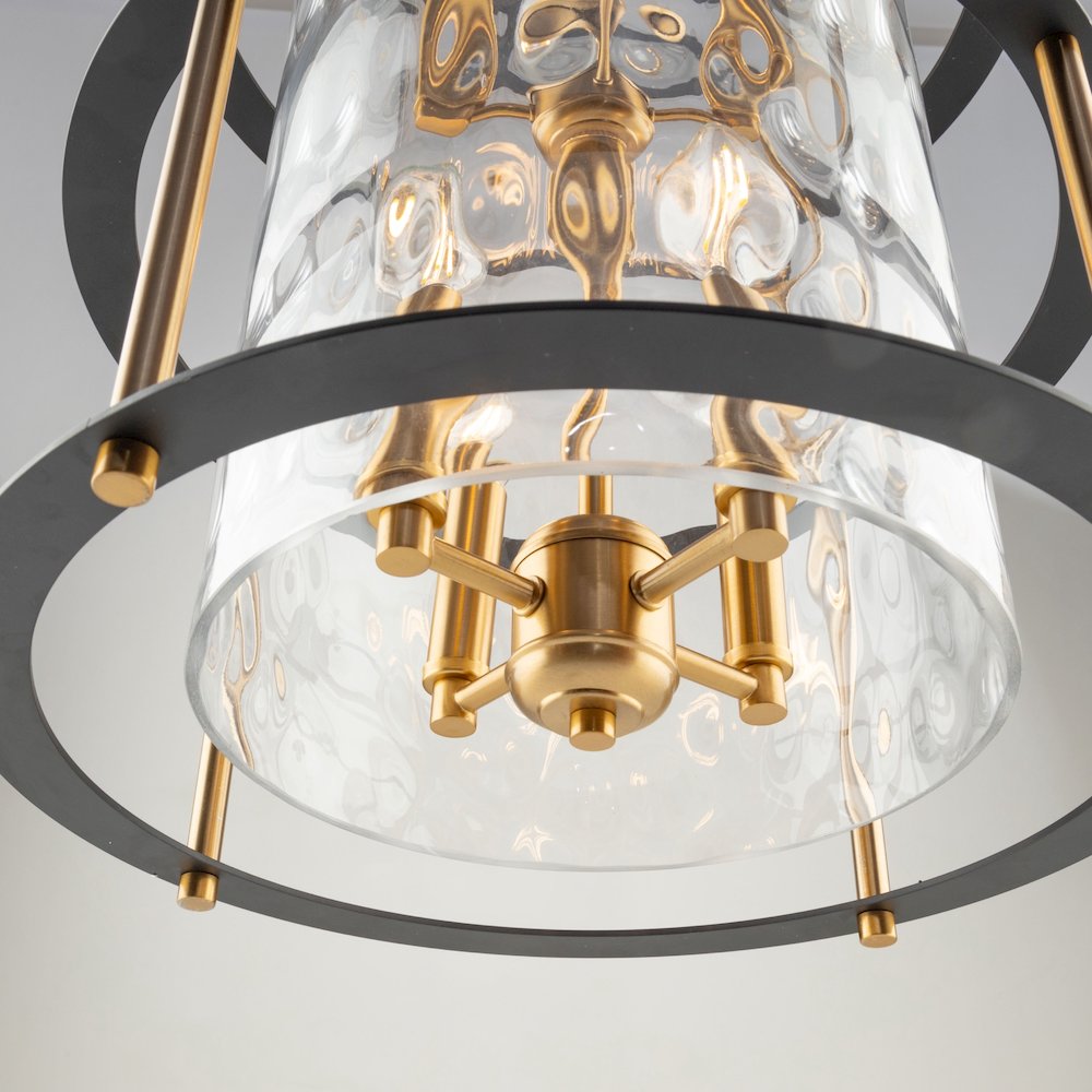 Burford Collection 8Light Chandelier Brass & Black. Picture 7