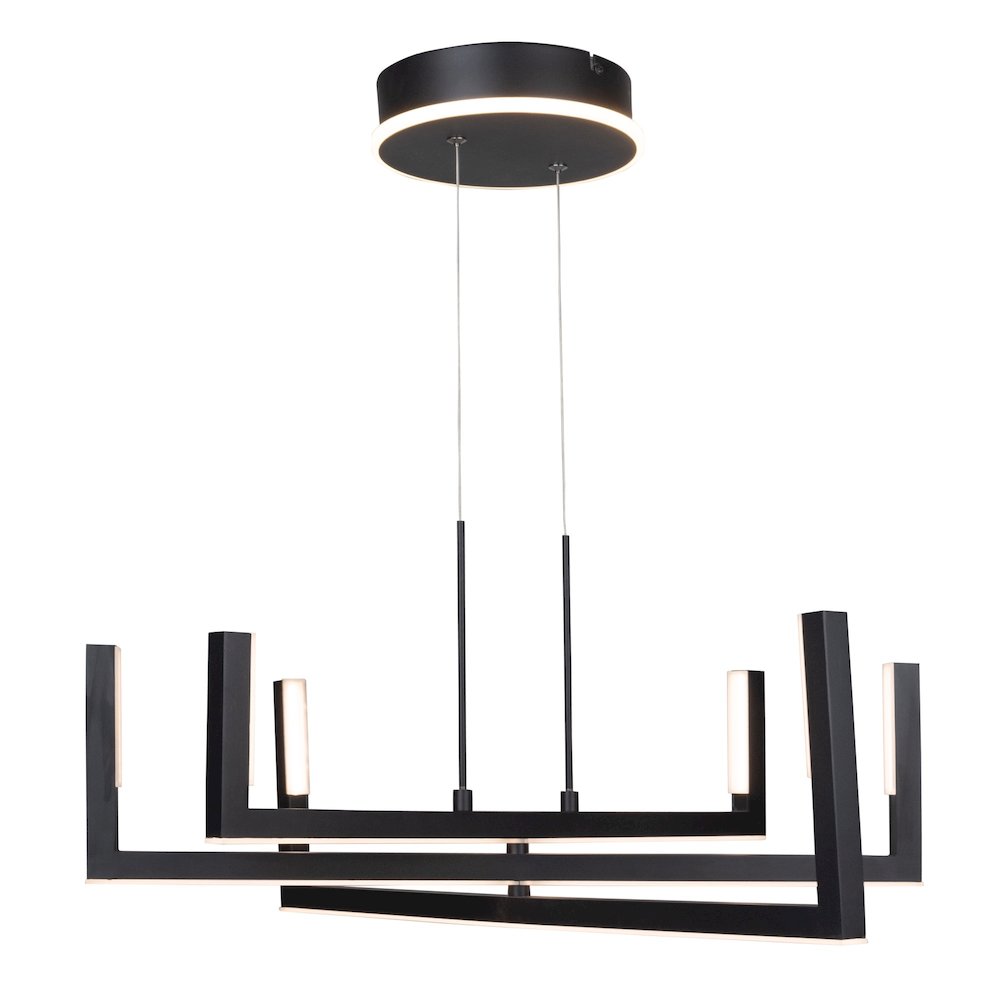 Silicon Valley Collection Integrated LED Chandelier, Black. Picture 4