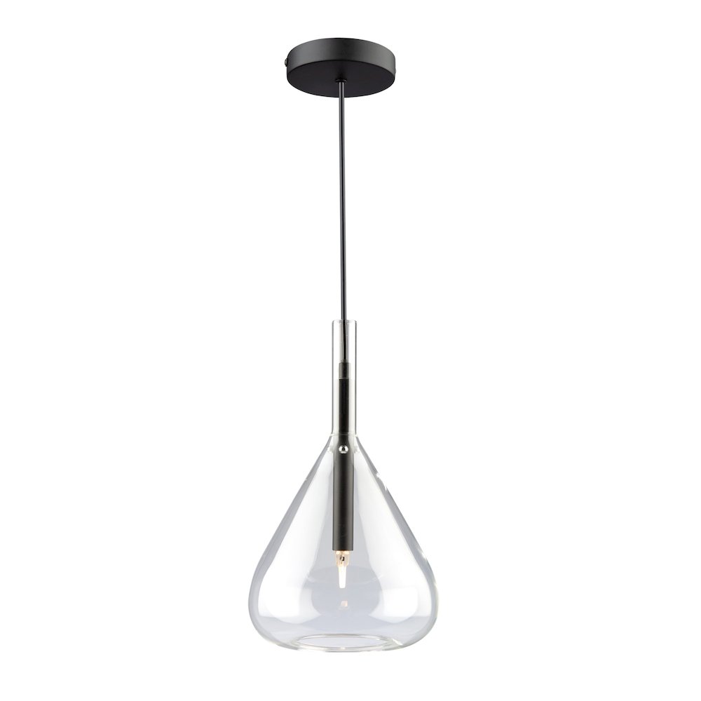 Conic 1 Light Pendant Black. Picture 1