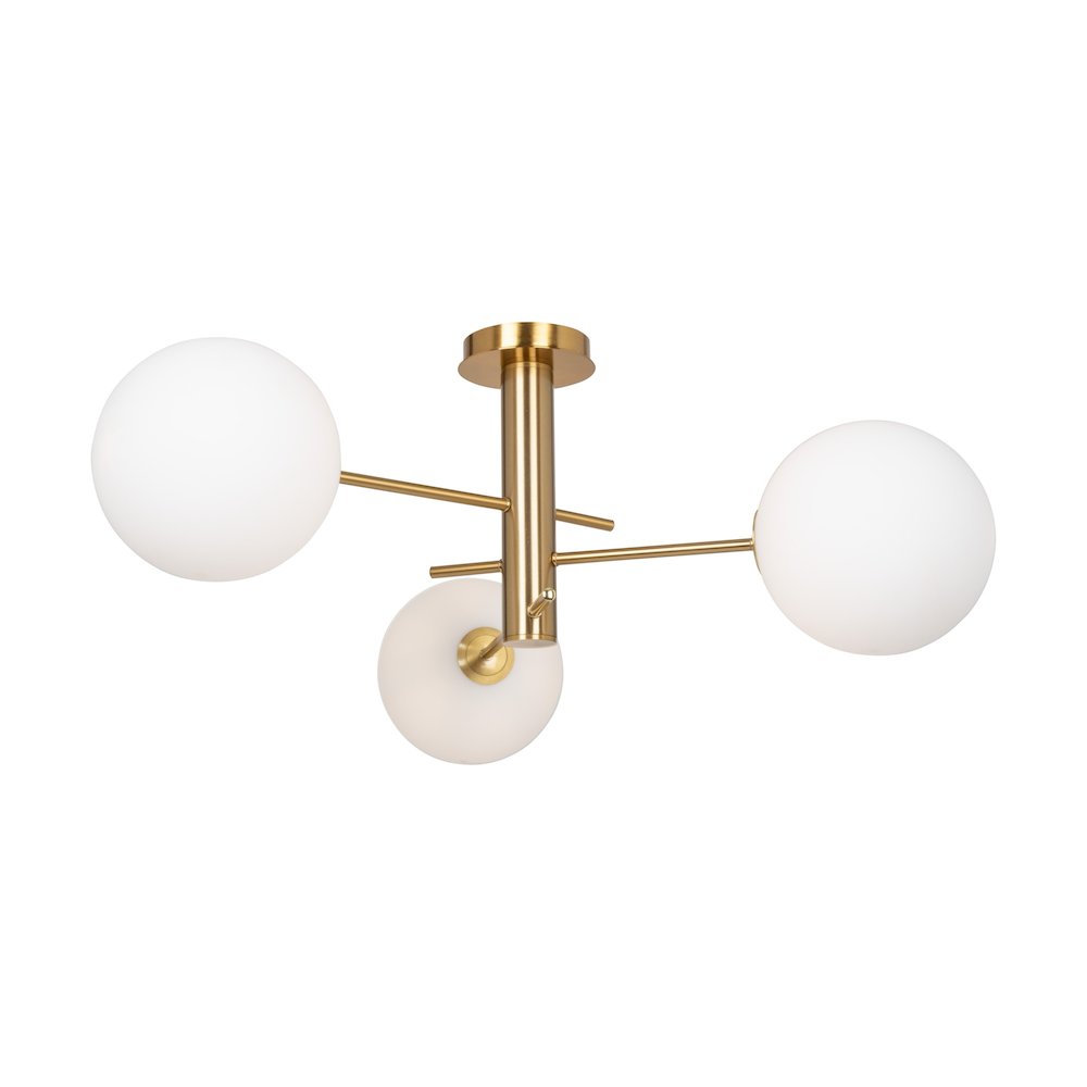 Aurelia Collection 3Light SemiFlush Mount Brass. Picture 5