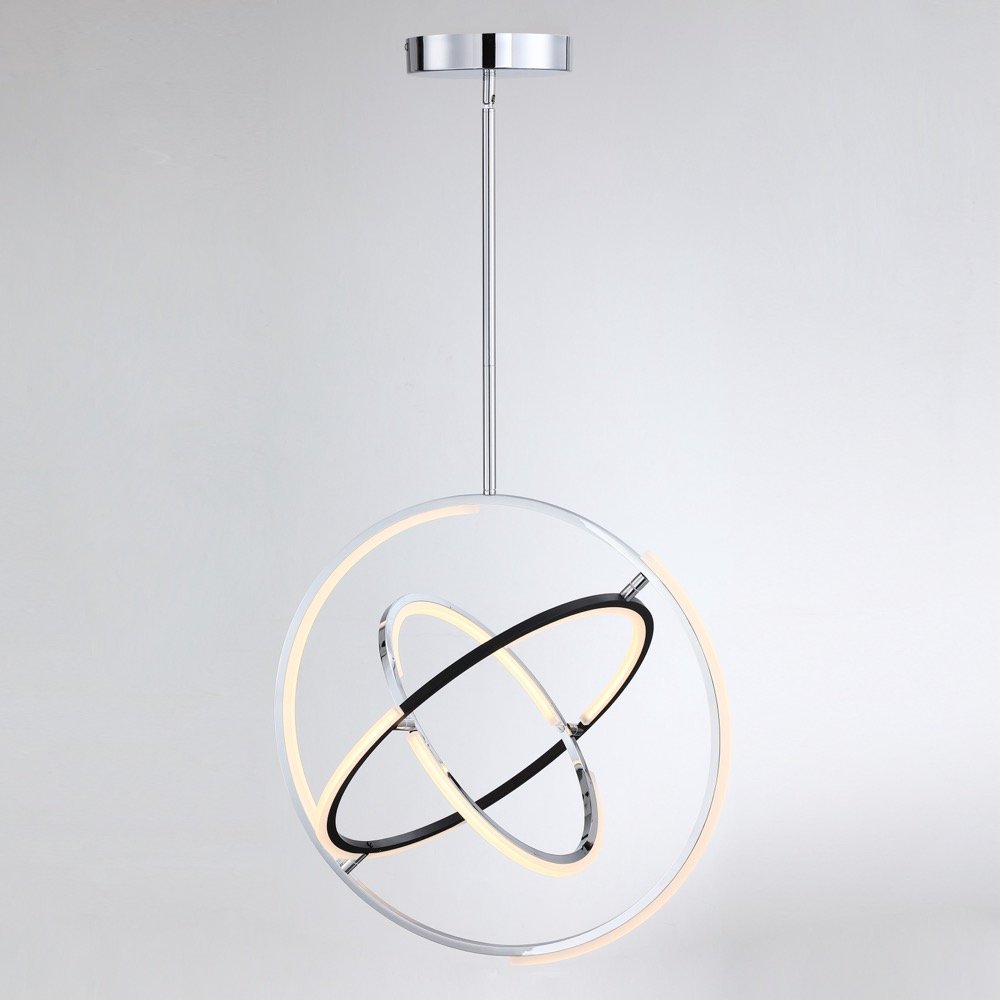 Trilogy Collection Integrated LED 24 in. Pendant, Polished Nickel. Picture 3