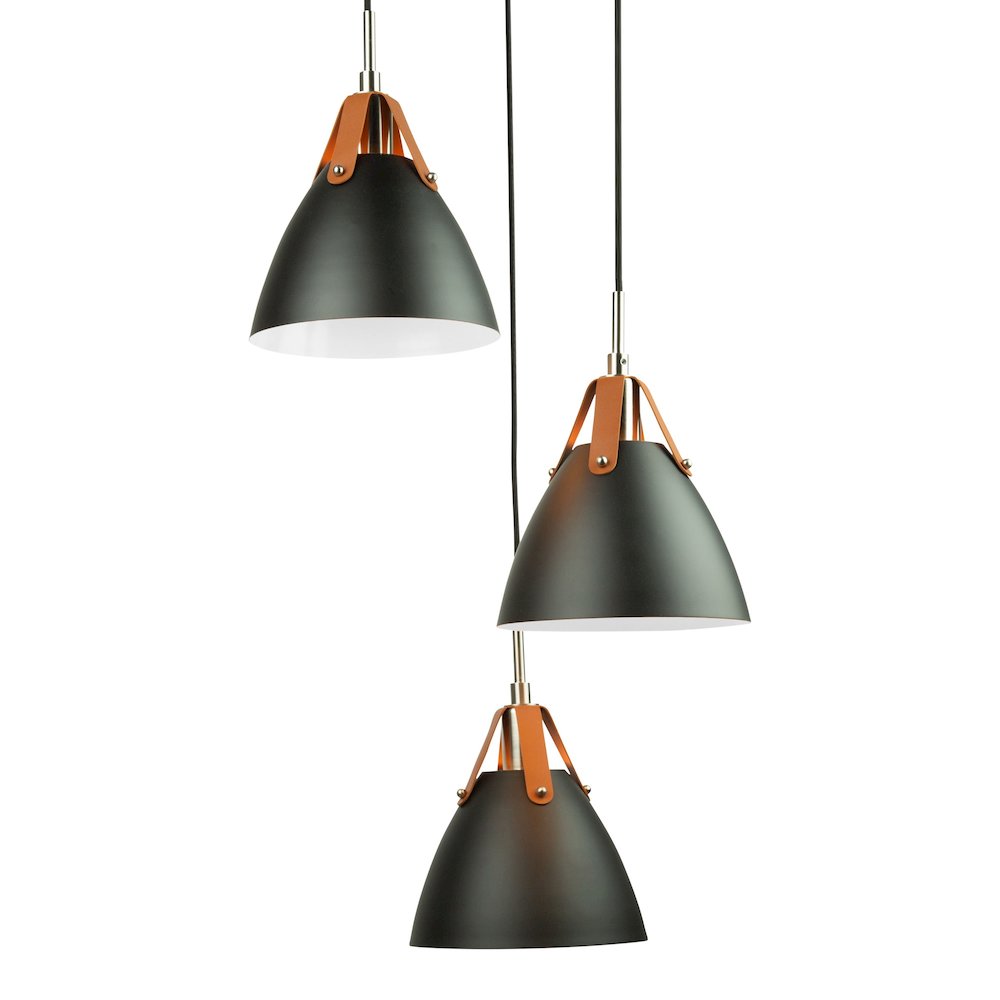 Tote 3 Light Pendant Black. Picture 6