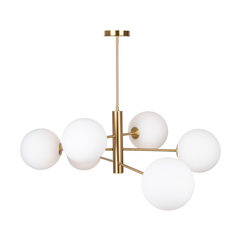 Aurelia Collection 6Light 48" Chandelier Brass. Picture 4