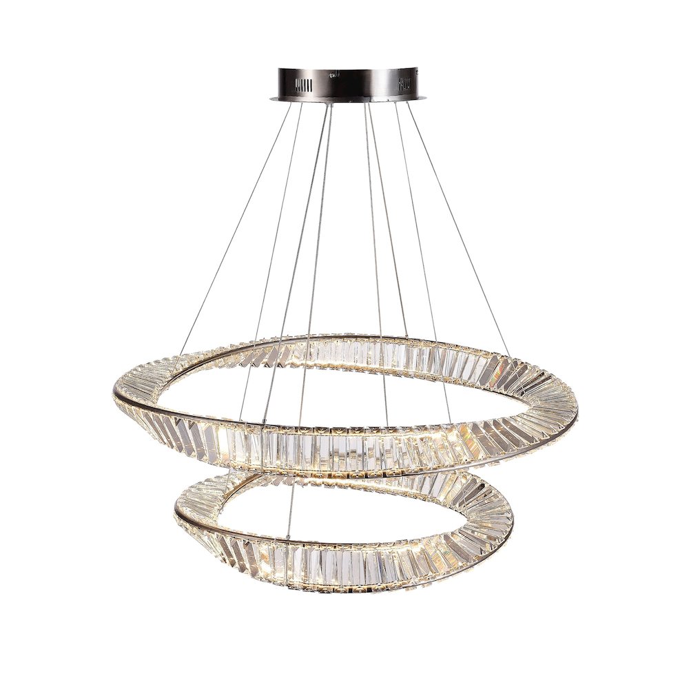 Stella 90W LED Chandelier Satin Nickel. Picture 2