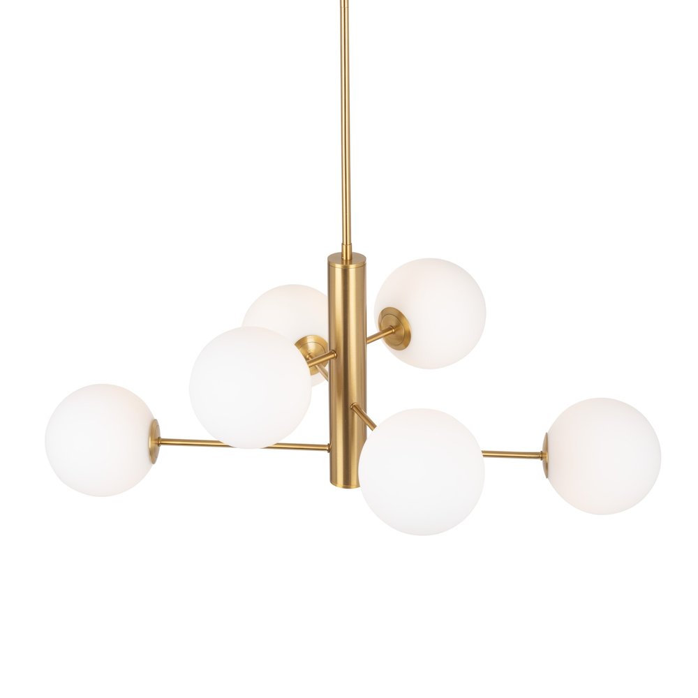 Aurelia Collection 6Light 31" Chandelier Brass. Picture 4