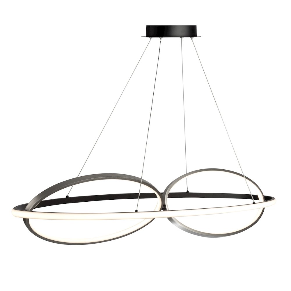 Gemini 38W LED Pendant Black and Nickel. Picture 3