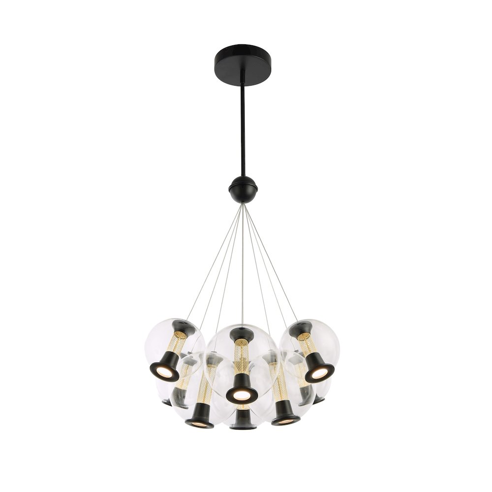 Arlo Collection 8Light Chandelier Black. Picture 1