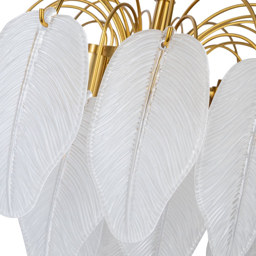 Alessia Collection 4Light Chandelier Brushed Brass. Picture 2