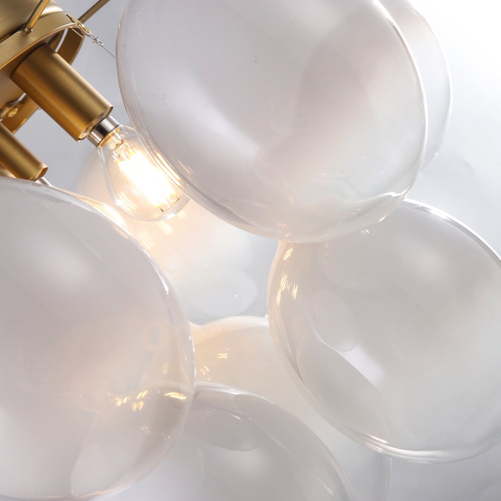 Globo Collection 4Light SemiFlush Mount Brass. Picture 5