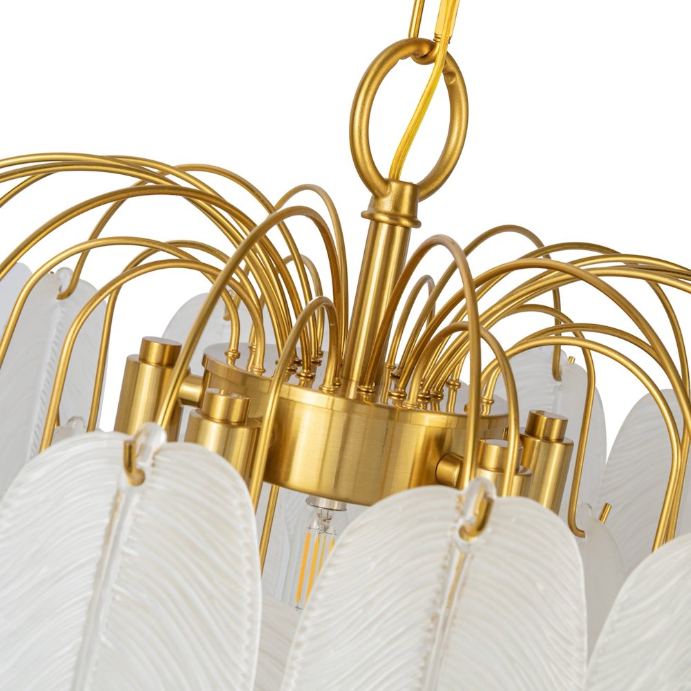 Alessia Collection 4Light Chandelier Brushed Brass. Picture 3