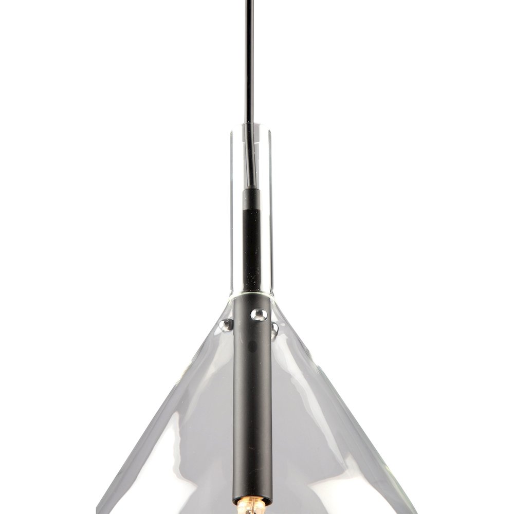 Conic 1 Light Pendant Black. Picture 4