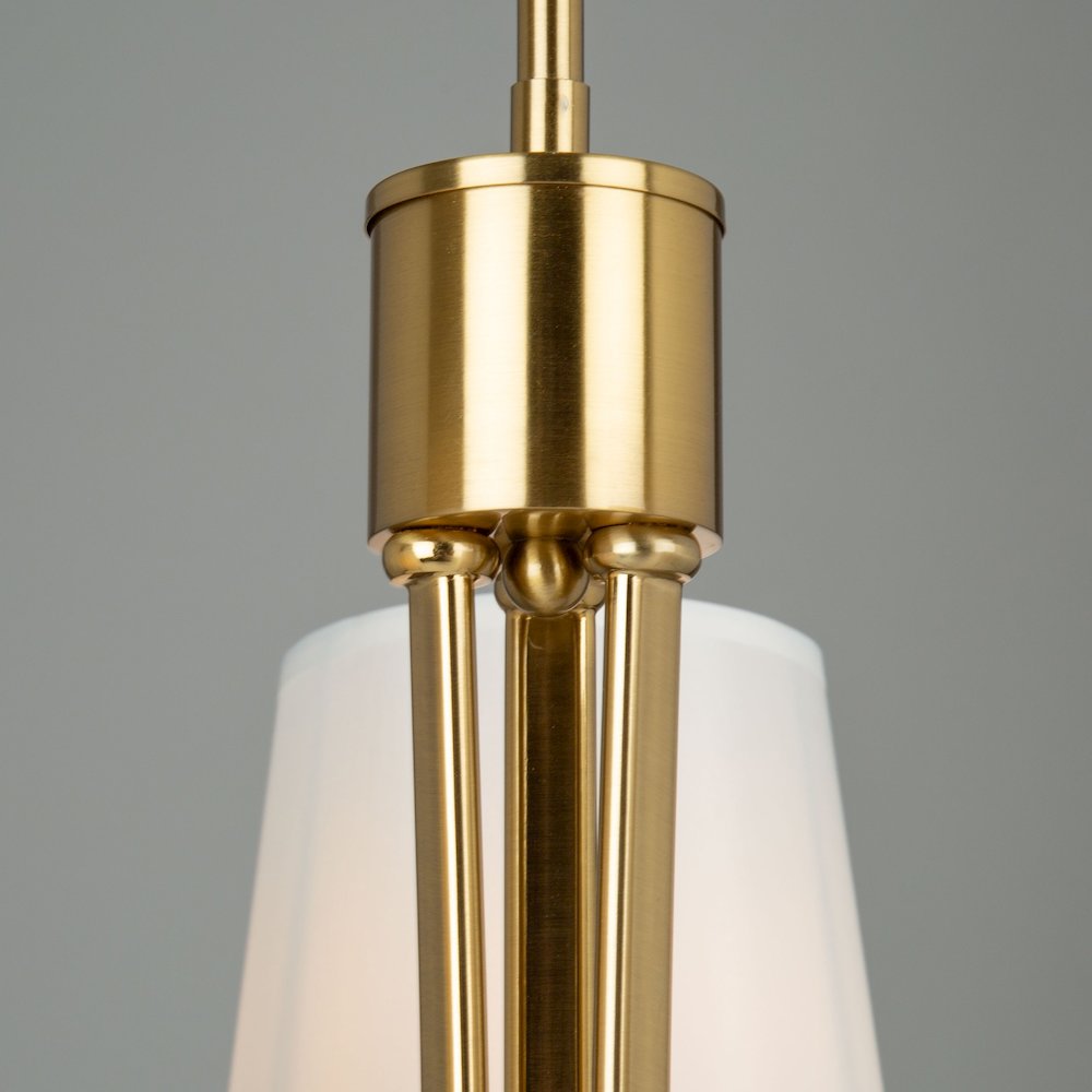 Rhythm 3 Light Chandelier Brushed Gold. Picture 5