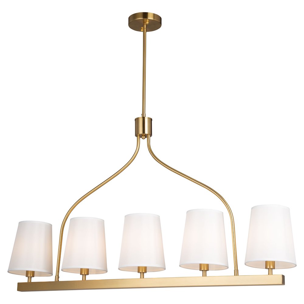 Rhythm 5 Light Island Brushed Gold. Picture 2