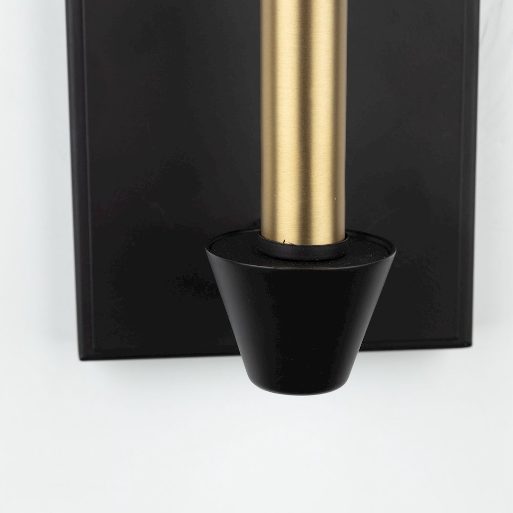 Notting Hill Collection 1Light Sconce Black and Brushed Brass. Picture 4