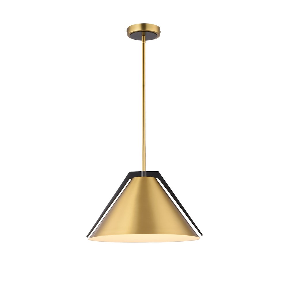 Baltic Collection 1Light Pendant Brass and black. Picture 1